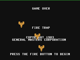 Firetrap title screen for Commodore 64